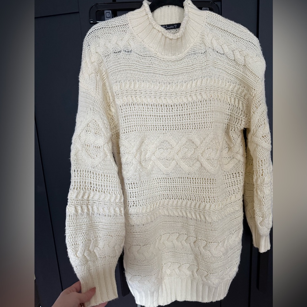 Oversized cream colored size medium sweater